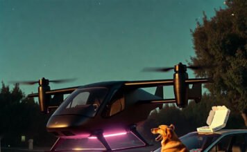 Flying Cars: Science Fiction or Near Reality Flying car lands, dog barks, pizza flies.