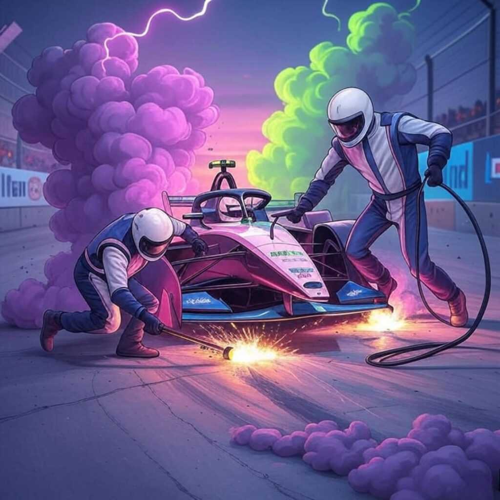 Formula E 2025 pit crew chaos, sparking the electric racing revolution
