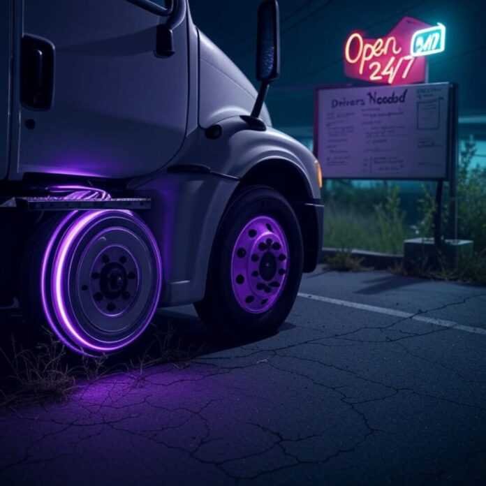 Snapped this at a creepy rest stop—future’s cool but kinda sad.