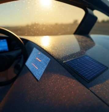 The Rise of Solar-Powered Cars: Are They a Viable Alternative to Traditional EVs Sweaty driver, solar dash glows hopefully.