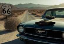 10 Classic Cars Every Collector Dreams of Owning Vintage Mustang on desert road with glove.