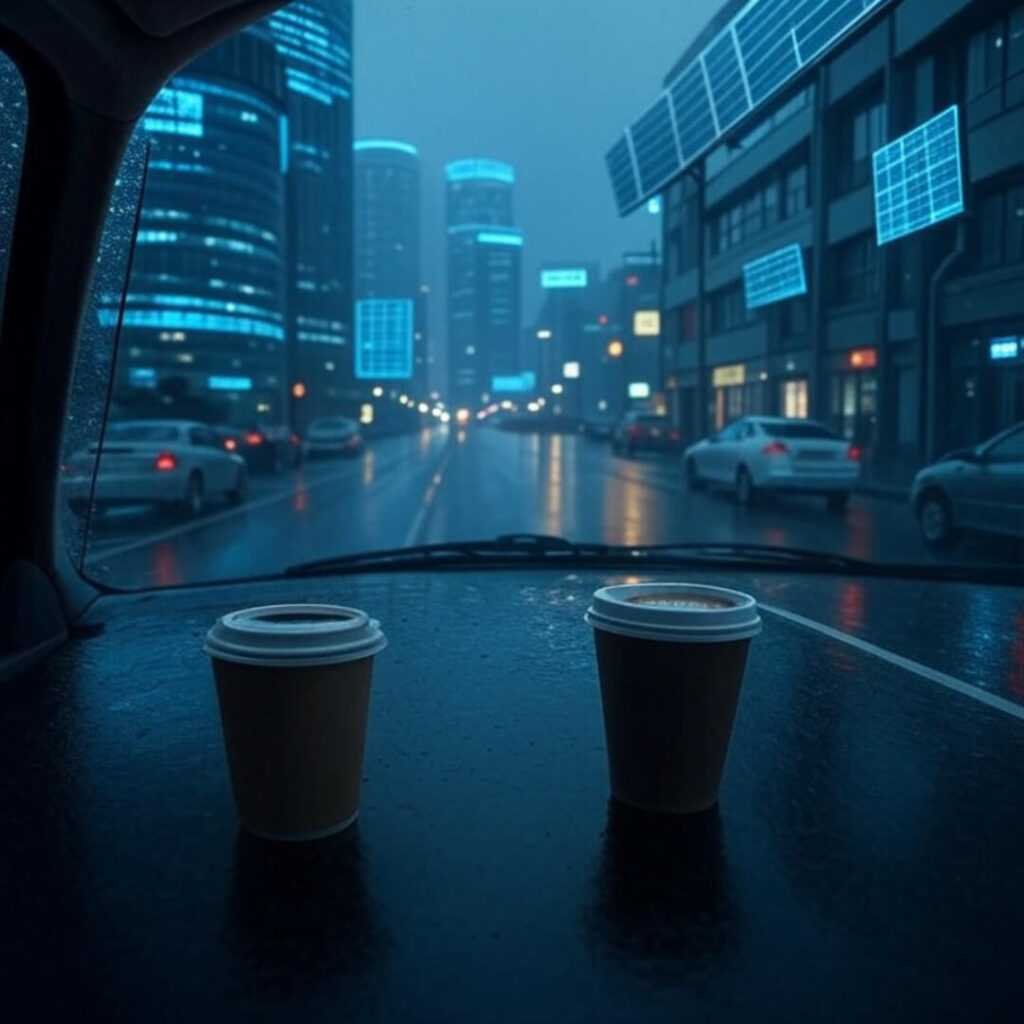 Rolling through my soggy, half-cocked vision of tomorrow’s roads.