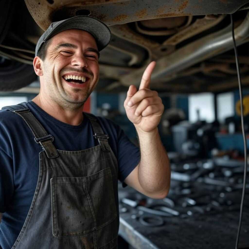 Hilarious mechanic side-eye on first car news mishaps