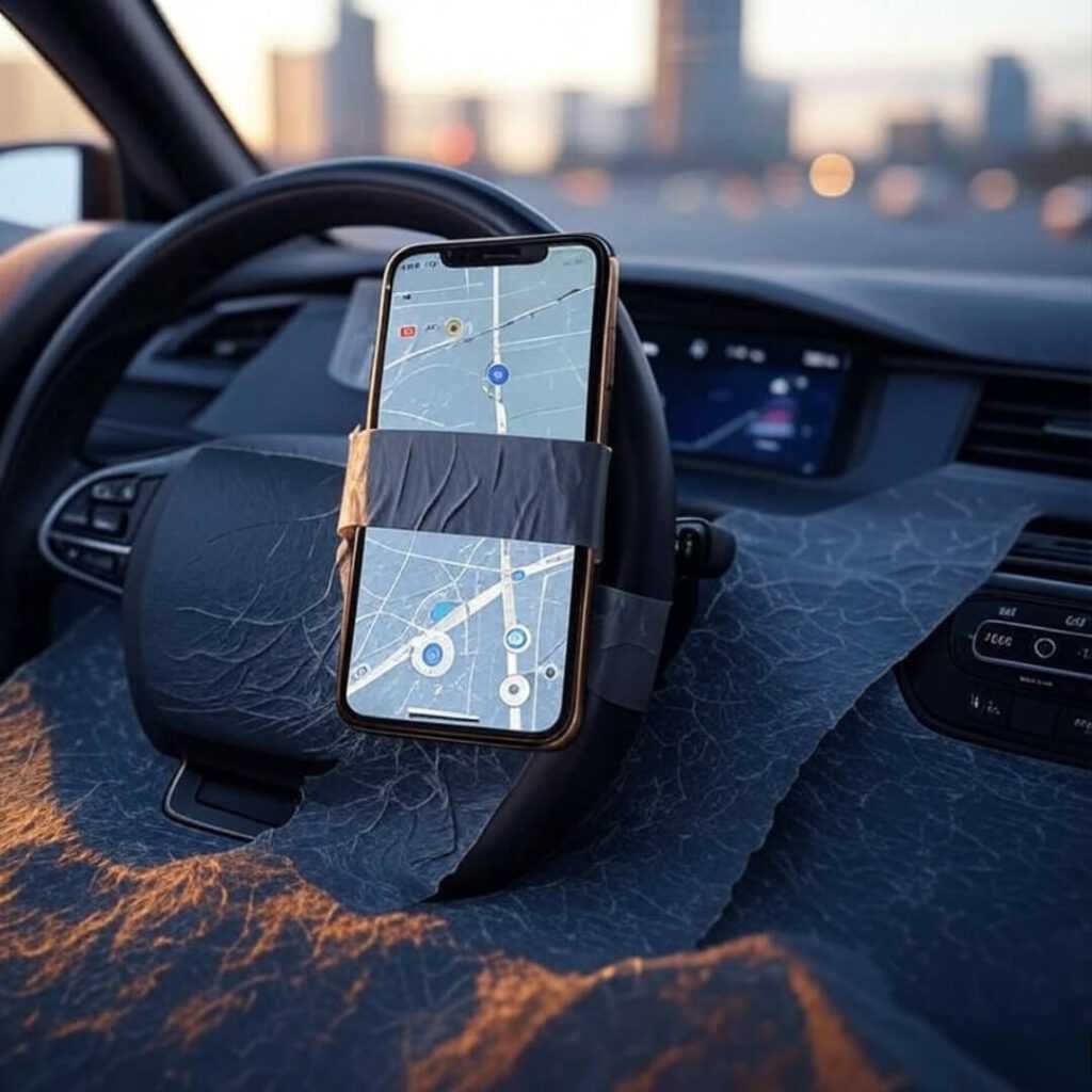 My messy hack for first car trends 2025 navigation fails—duct tape and dreams.