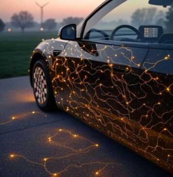 The Cars of Tomorrow: How AI and Sustainability Are Shaping Future Vehicles My dream ride, all AI'd up and green, parked in my messy driveway.