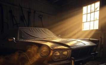 5 Hidden Gems in the World of Classic Cars You Must Know About Dusty hidden gem classic car in barn evoking wry nostalgia.