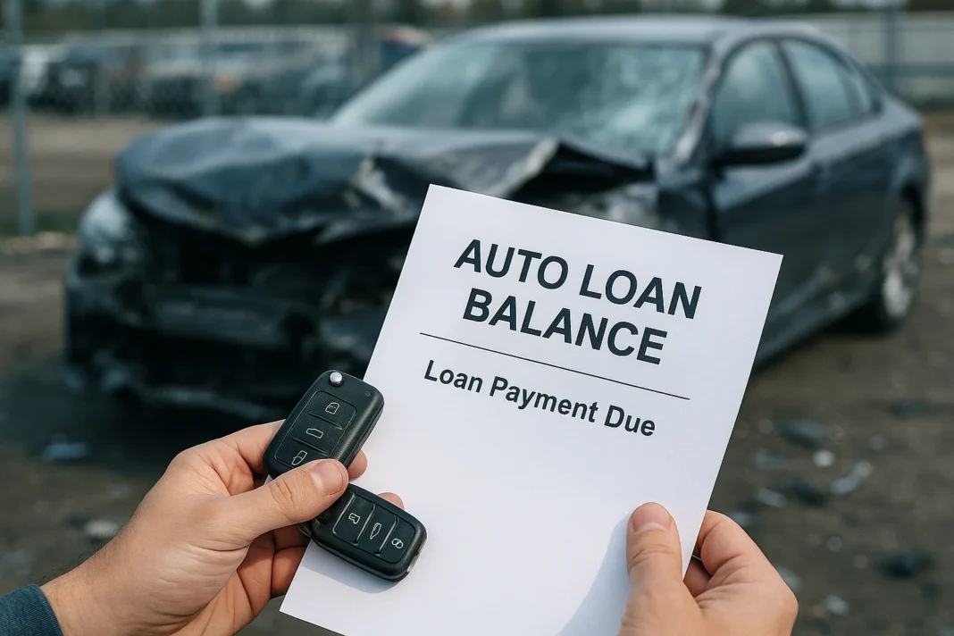 totaled financed car without insurance